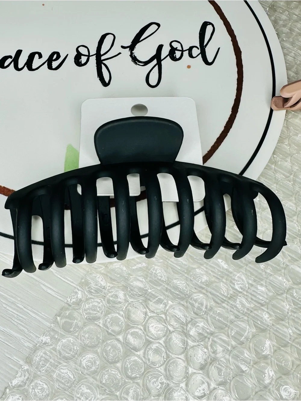 (3-Pack) Matte Hair Claw Clip - Black, Brown & Blush